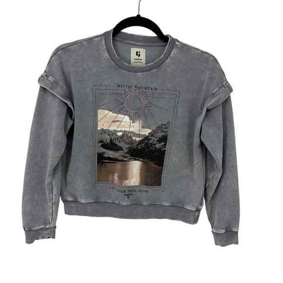 Garcia Sweaters - Garcia sweater women's size XS gray mountains Netherlands Let Your Soul Glow